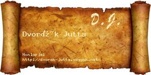 Dvorák Jutta névjegykártya